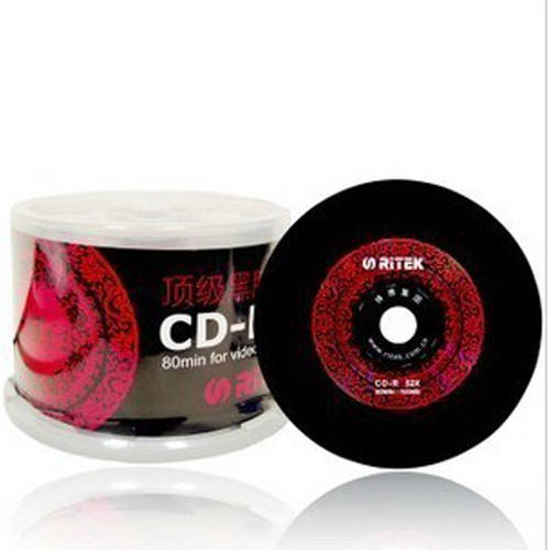 정품 RITEK CD 차이나레드 비닐 cd 음악CD CD-R 52X 배럴 CD굽기