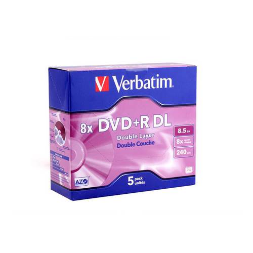 버바팀 Verbatim 8XDVD+R DL(D9) 단면 이중 CD굽기 DVD8.5G 대만산 독립형 박스 포장 모놀로식
