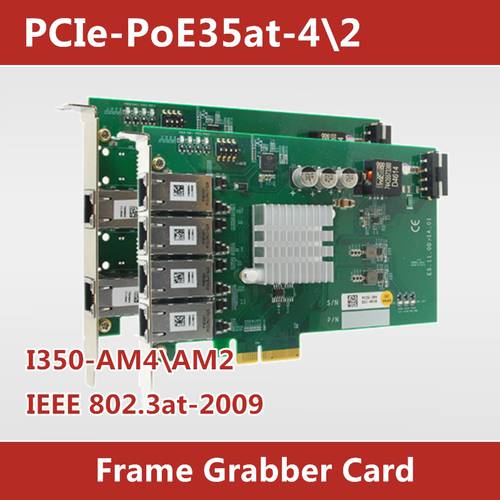 영상 영상 캡처카드 2 및 4 채널 PCIe 멀티 랜포트 PoE 기계 비전 802.3at 연결 GigE 카메라