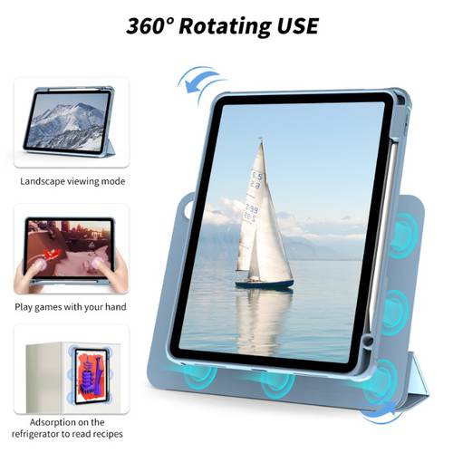 360° 회전 2022 제품 상품 iPad Pro 11 Case 보호케이스 12.9 마그네틱 스플릿 Air5 Cover