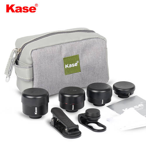 Kase KASE 휴대폰 렌즈 2세대 4IN1 세트 광각 매크로 어안렌즈 인물 더블 화웨이 외부연결 렌즈 프로페셔널 촬영 애플 아이폰 공용 외장형 SLR 고선명 HD 카메라 렌즈
