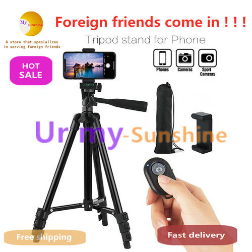 Tripod stand for Phone camera Holder mount Bluetooth remote