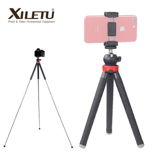 XILETU XS110 휴대폰 삼각대 휴대용 틱톡 영상촬영 거치대 카메라거치대 삼각대 사이즈조절가능 카메라
