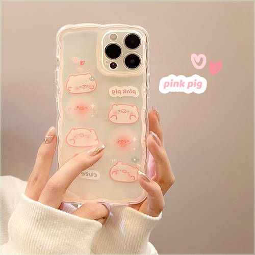 핑크 피그 돼지 돼지 호환 14promax 애플 아이폰 12 귀여운 커버 xs 휴대폰 케이스 iPhone13 실리콘 11 화웨이 7-8p