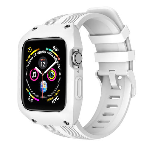 SUOKE 실리콘 워치 스트랩 apple watch1/2/3/4 세대 애플워치 남여공용 38mm42 패션 트렌드 iwatch 스마트 스포츠 40/44series 방수 s3/4 액세서리 iphone
