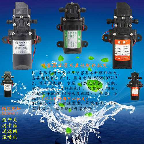 12V 횡격막 자동 흡착 물 펌프 전동 스프레이 장치 전용 물 펌프 물유입 악기 물 펌프 펌핑 기계 기름 물 펌프