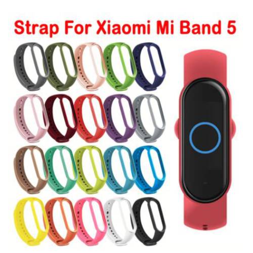 Silicone Strap Bracelet for Xiaomi Band 5 Miband 5 NFC Watch