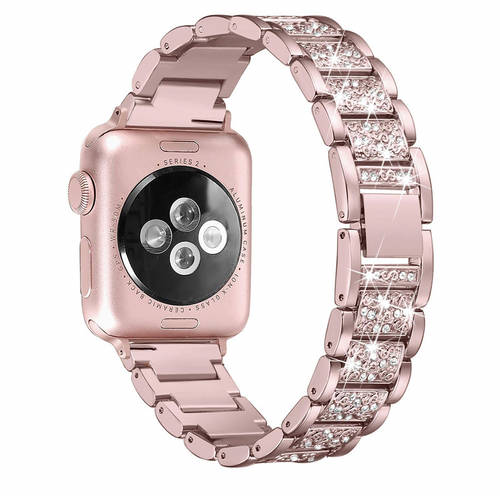 호환 apple watch4 세대 애플워치 시계 스트랩 iwatch4/3/2/1 스테인리스 다이아몬드 방수 패션 트렌드 5