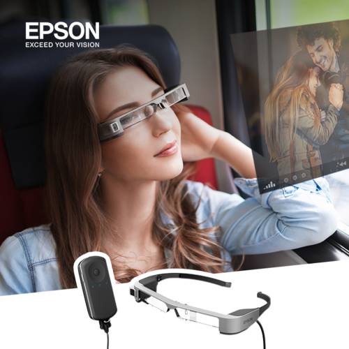 EPSON EPSON BT-300 강화 현실 BT300 AR 스마트 고글 3D 시네마 일체형 헤드셋 보여 주다