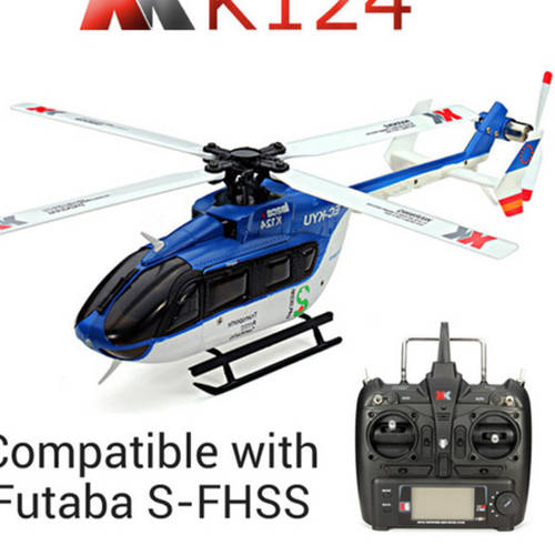 XK K124 6CH Brushless EC145 3D6G System RC Helicopter RTF Wi