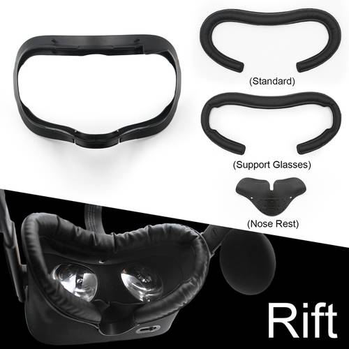 Oculus Rift 가죽 얼굴 보호 면 후드 눈으로 미러시 용 세탁가능 교체용 및 닦음 청결 유지