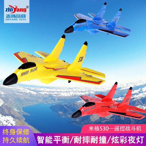 해외 원격제어 비행기 드론 전투기 MiG 530 비행기 모형 글라이더 리모콘 글라이더 충격 방지 모형 장난감
