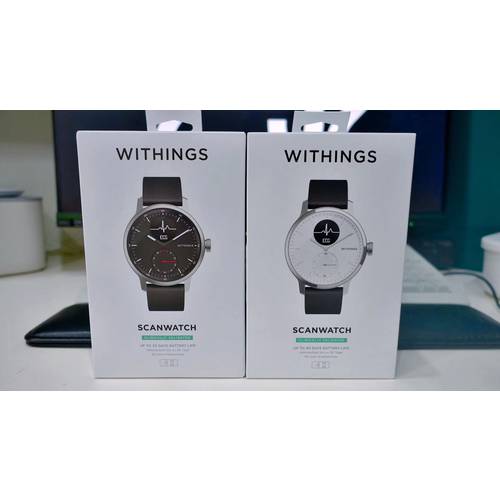 Withings ScanWatch Hybrid Smartwatch mit EKG ECG 혈중 산소농도 건강