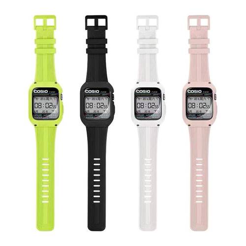 사용가능 Applewatch6 애플워치 시계 스트랩 iwatch5 충격방지 1-4 세대 액체 실리콘 빙하 SE