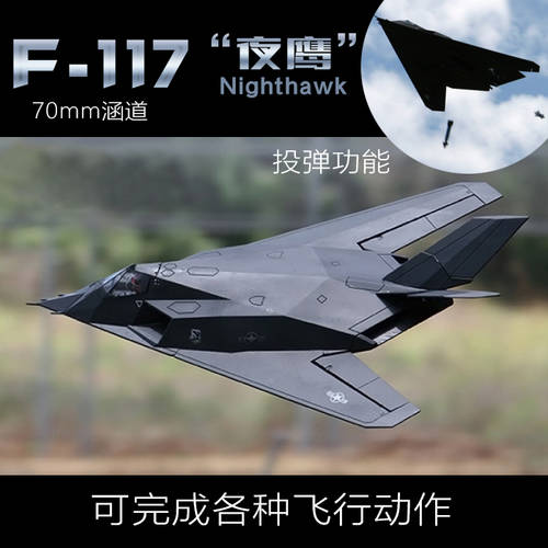 LANXIANG 고정날개 고정익 특대형 70 덕트형 F-117 히든 전투기