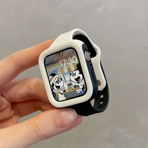 부드러운 보내다 써머 여름용 스포츠 실리콘 일체형 여성용 applewatch6 애플워치 호환 시계 스트랩 iwatch7