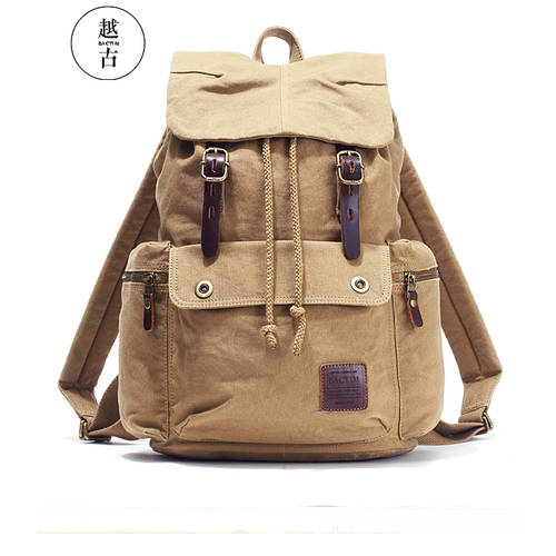 Yue Gu 캔버스가방 가방 백팩 신사용 남성용 레트로 캐주얼 여행가방 등산가방 대용량 여행 배낭 남성용 가방