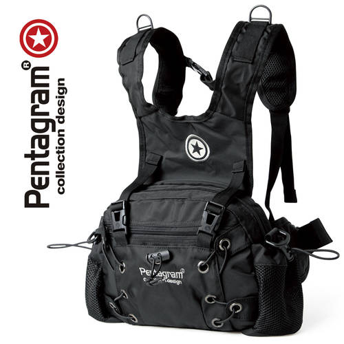남여공용 Pentagram 별 다기능 허리 가방 레저 스포츠 등산 가방 사이클링 백팩