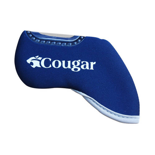 정품 Cougar 골프 폴 커버 클럽 헤드 커버 철제 폴 커버 네이비 블루 보호케이스 명백한 번호