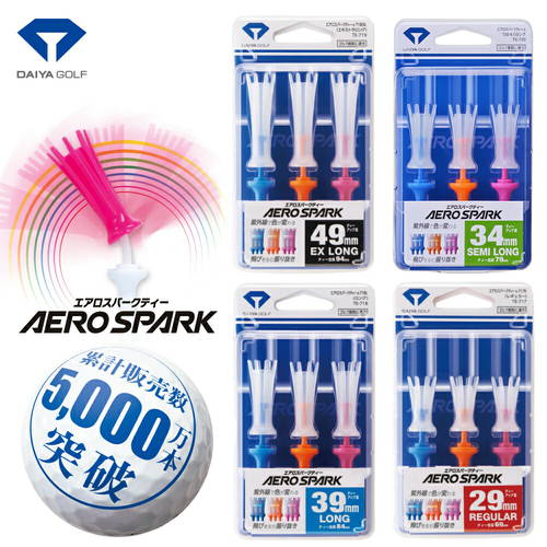 일본 정품 수입 DAIYA AERO SPARK TEE 자외선 변색 골프 TEE 공을 던지다 네일