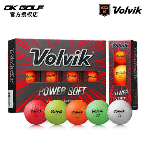【 신제품 】VOLVIK 골프 2단 공 Power Soft 컬러 볼 golf 듀얼 레이어 볼 컬러 공