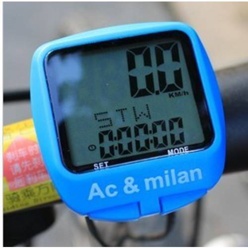 AC-MILAN 자전거 속도계 사이클컴퓨터 산지 자동차 코드 시계 자전거 속도계 시티 속도계 포함 운율