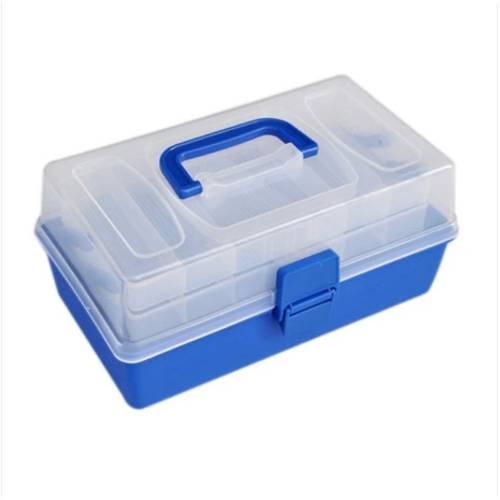 LUYA 캐리어 수납케이스 듀얼 레이어 도구 상자 LUYA 미끼 상자 블루 툴박스 공구함 툴박스 공구함
