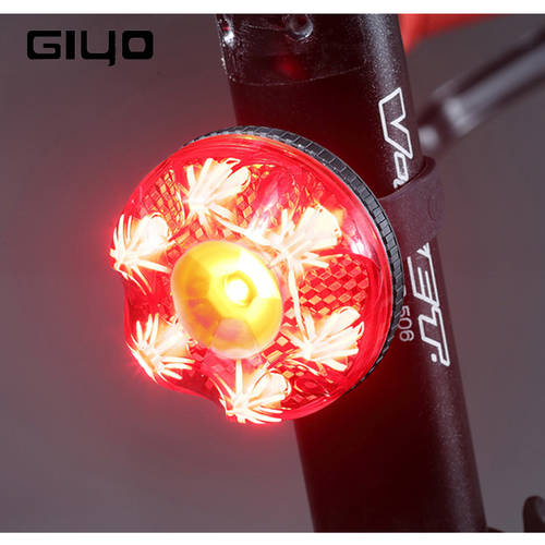 GIYO 자전거 테일라이트 후미등 USB 충전 강력한 빛 테일라이트 후미등 경고등 산악 자전거 로드바이크 나이트 라이드 자전거 사이클링 장비