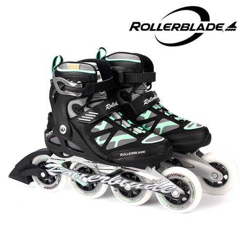 바질 천 빨간 Rollerblade Macroblade 90 W 수입 롤러 스케이트 여성용 평상복 구두