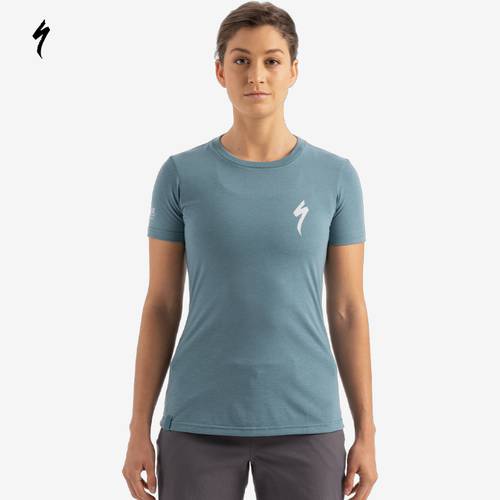 SPECIALIZED 플래시 S-LOGO TEE 여성용 브랜드 캐주얼 쇼트 소매 티셔츠 T셔츠
