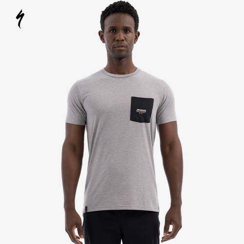 SPECIALIZED 플래시 POCKET TEE 신사용 남성용 포켓 캐주얼 쇼트 소매 티셔츠 T셔츠