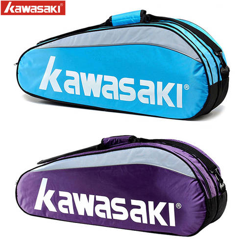 정품 KAWASAKI 가와사키 깃털 볼 가방 숄더백 세 설치 스포츠 운동가방 테니스 라켓 파우치 남여공용 3 개 방수 신발 가방