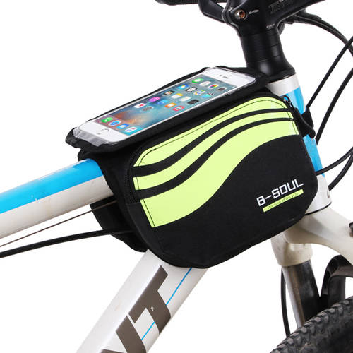 B-SOUL 스스로 산악 자전거 탑 튜브 패키지 안장 가방 로드바이크 앞 가방 확장 터치스크린 휴대폰 파우치 5.7 인치