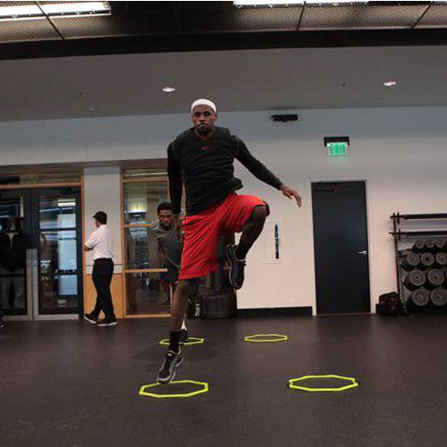 프로페셔널 농구 트레이너 재질 기민한 육각형 속도 기민한 원형 종합 체력 그리드 패턴 밧줄 사다리 스포츠 점프 링