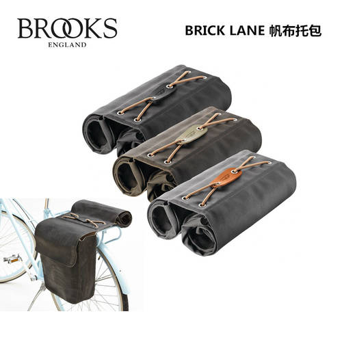 【Brooks】 BRICKLANE 레트로 자전거 방수 캔버스 안장 파우치 배낭 가방 롤 팩