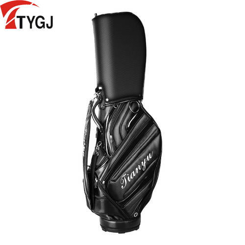 TTYGJ 골프 가방 신사용 남성용 방수 PU 가방 블랙 풀세트 스탠다드 볼 가방 큐 패키지 가방