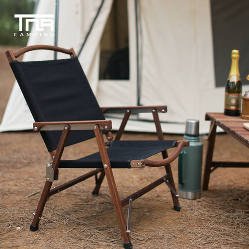 TNR 남아메리카 티크 원목 접는 의자 심플한 아웃도어 캠핑 정원 kermit 그램 미테 의자 캔버스 등받이