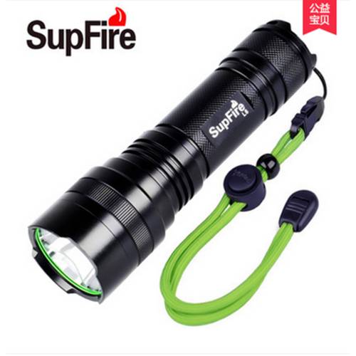 정품 SupFire SUPFIRE L6 강력한 빛 손전등 플래시라이트 26650 충전식 LED 야외 조명 T6-L2 먼거리까지 비출 수 있는 KING