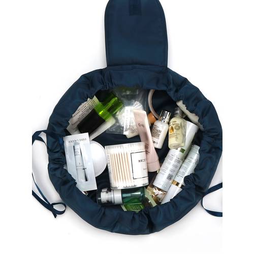 편리한 드로즈스트링 화장품 파우치 여성용 대용량 화장품 파우치 여행용 휴대용 세면 용품 파우치 샤워 가방