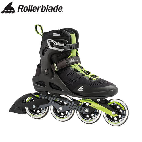 Rollerblade MACROBLADE 90 속도 블록 구두 부드러운면 캐주얼 스트레이트 행 휠 스케이트화 스포츠