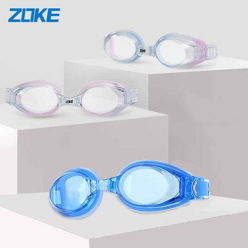 ZOKE ZOKE 플랫 고글 방수 김서림 방지 고선명 HD 편안한 프로페셔널 수영 장비 남여공용 어덜트 어른용 물안경 수경
