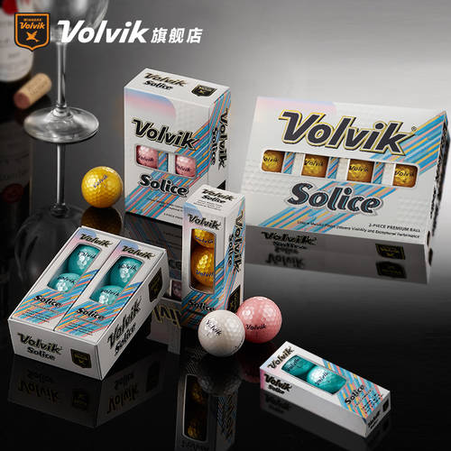 Volvik 비옥 한 빅 SOLICE 골프 컬러 볼 3단 다이아몬드 진주 페이스볼 12 곡물 선물 상자 선물 사용하다 제품 상품