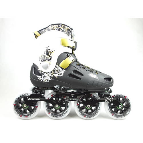 몬테 말 4*100 레알 프로페셔널 기계 PS 플랫 슈즈 프로페셔널 스피드 스케이팅 구두 마라톤 롤러 스케이트