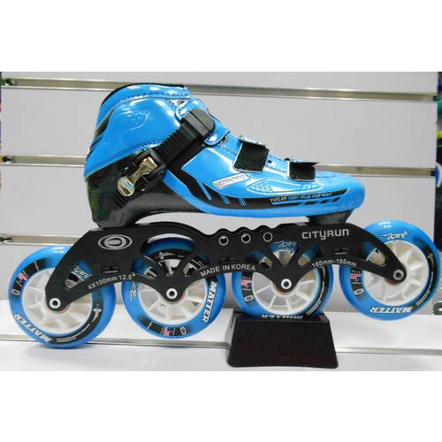 한국 정품 모터 바퀴 몸이 행복한 사람 카본 프로페셔널 속도 롤러 스케이트 4*110MM 경기 시합용 스피드 스케이팅 슈 블루