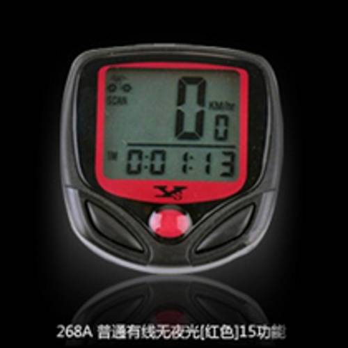 Yusheng 자전거 속도계 사이클컴퓨터 YS268A 싱글 자동차 코드 시계 산악 자전거 주행거리 속도계 사이클컴퓨터 속도계 중국어