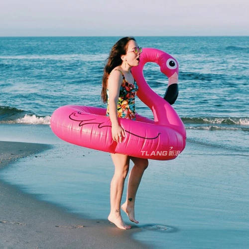 플라밍고 여행 수영 반지 어덜트 어른용 초보자용 범퍼 두꺼운 귀여운 여성용 ins 요즘핫템 셀럽 착장 상품 물놀이 장난감 튜브형