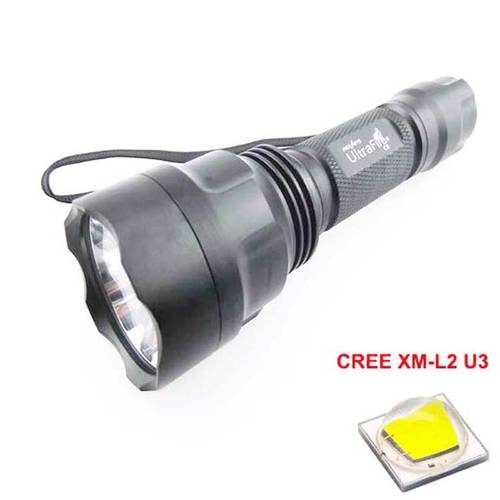 정품 보증 UltraFire C8 CREE XM-L2 U3 1800 루멘 LED 손전등 후레쉬 랜턴 가정용 아웃도어