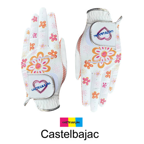 C 아주 새로운 제품 상품 Castelbajac 여성용 듀얼 핸드 골프 장갑 내구성 내마모성 미끄럼방지 실리콘 골퍼 커버