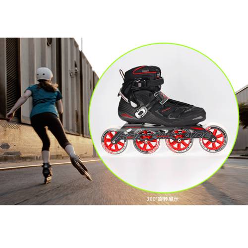 Rollerblade TEMPEST 100 C 어덜트 어른용 프로페셔널 속도 롤러 스케이트 거리를 닦다 스케이트화