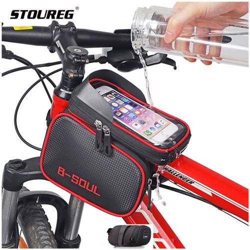 Bicycle Front Touch Screen Phone Bag Bike MTB Top Tube Bags